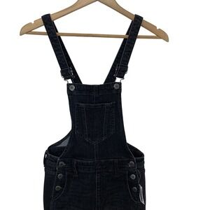 Old‎ Navy Black Bib Overalls Woman 2P  Pockets Straight Ankle  Western Retro Y2K
